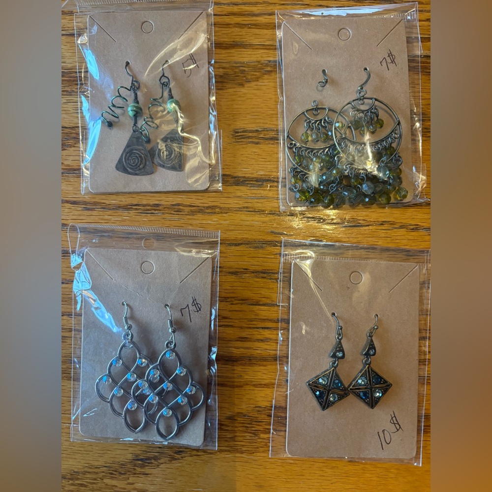 Silver-Tone Dangle Earrings-Classic Everyday Style